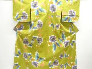 未使用品　蝶に薔薇模様浴衣